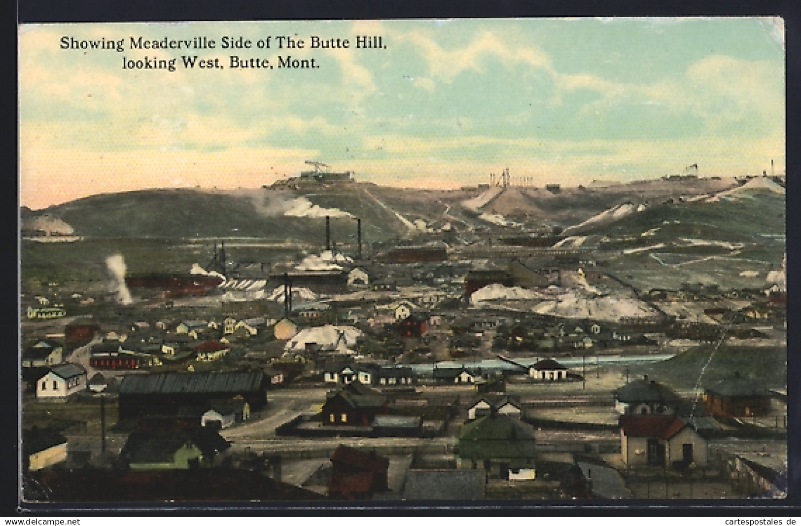 AK Butte, MT, Showing Meaderville side of the Butte Hill looking West