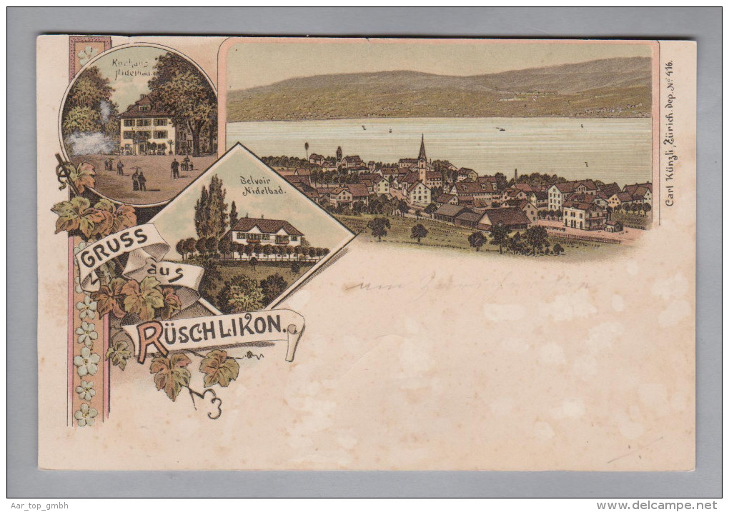 AK CH ZH Rüschlikon Litho C.Künzli #416