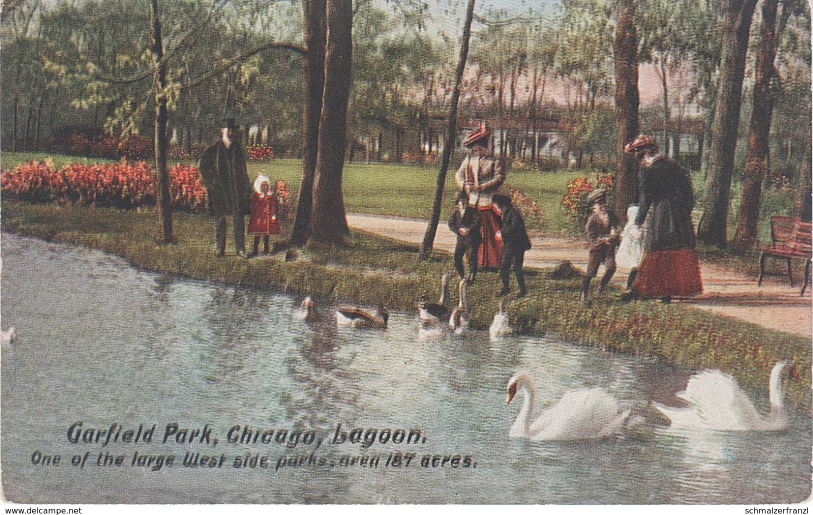 AK Chicago Garfield Park Lagoon West side Swan a Madison St Street Lake Hamlin Blvd Illinois IL United States USA