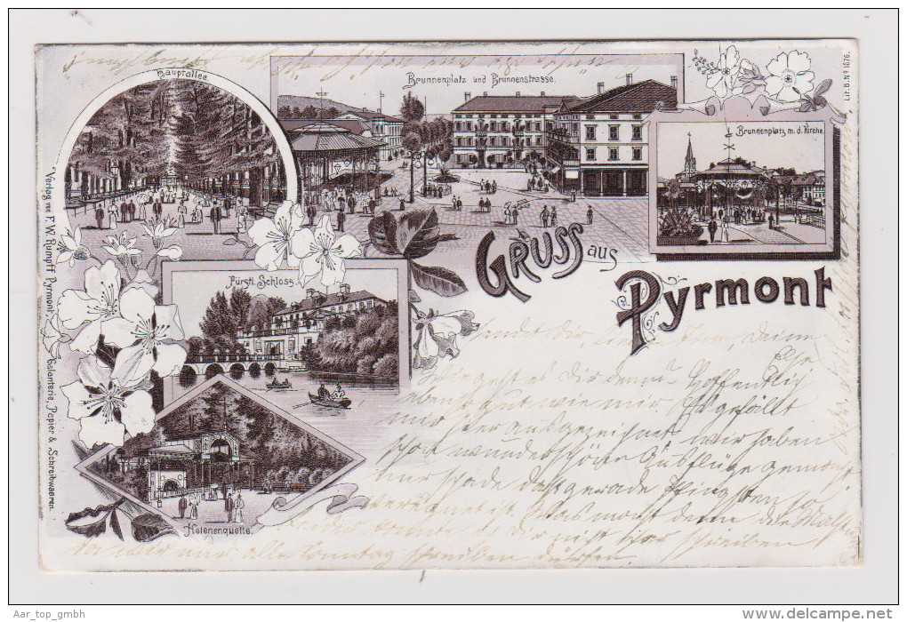 AK DE NS Pyrmont 1899-05-01 Litho F.W.Rumpff