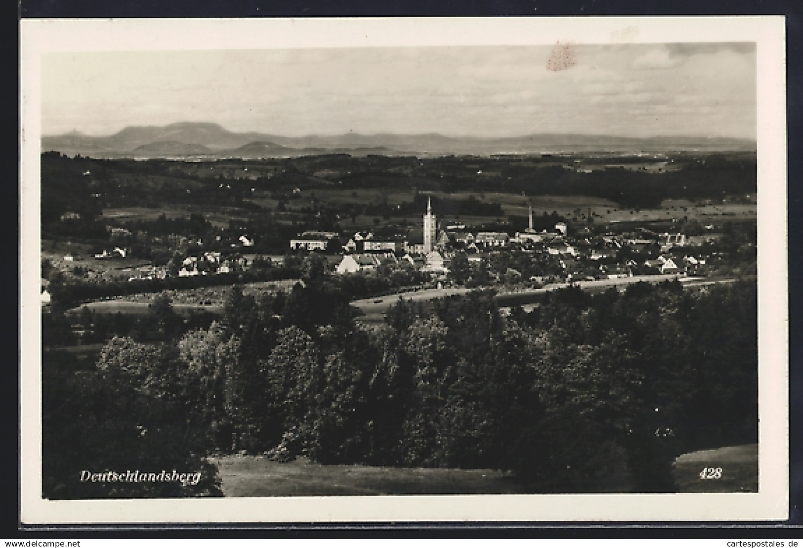 AK Deutschlandsberg, Teilansicht mit Bergen