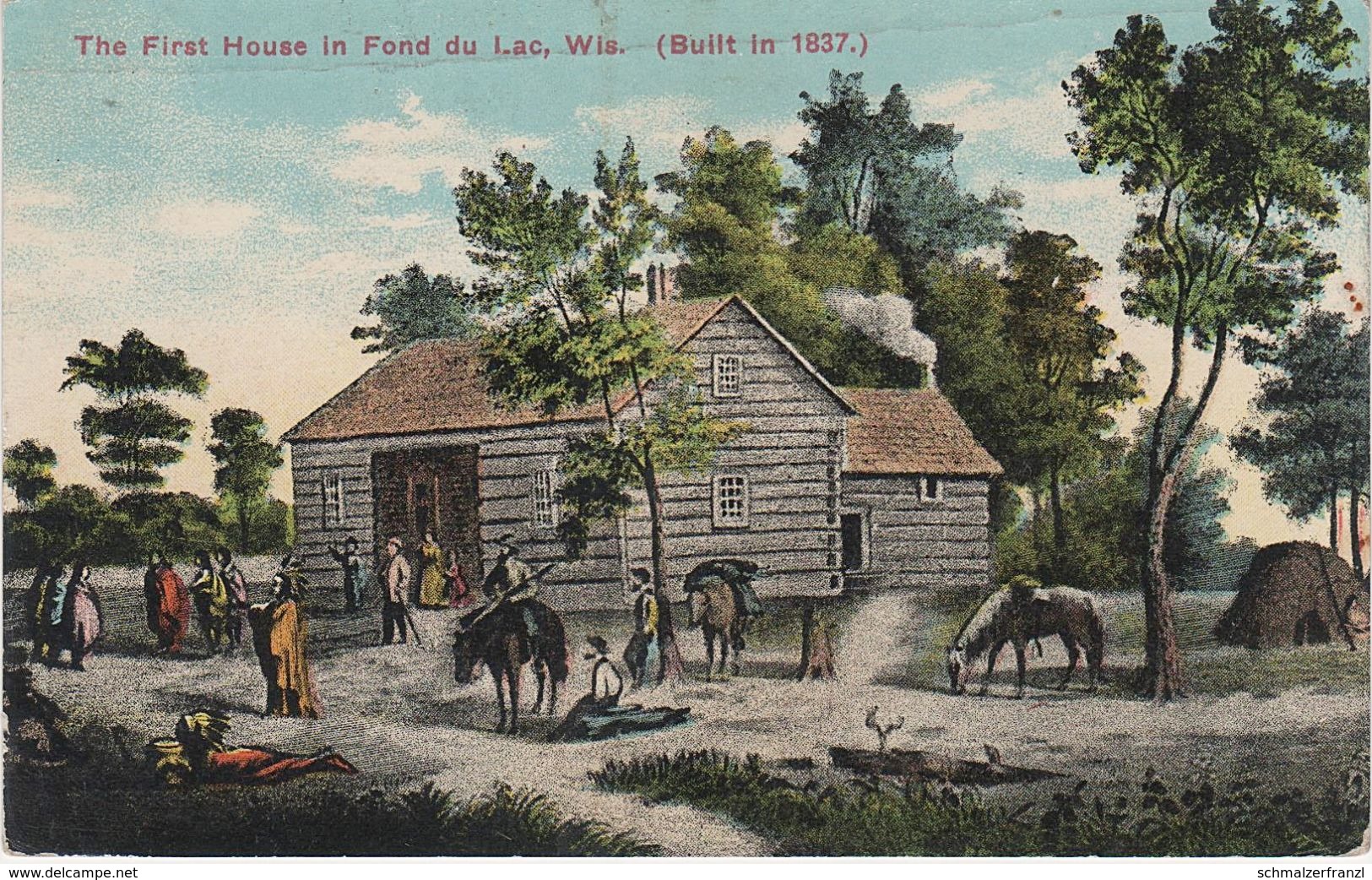 AK Fond du Lac First House 1837 a Oshkosh Waupun Oakfield Byron Dotyville Marblehead Wisconsin WI United States USA