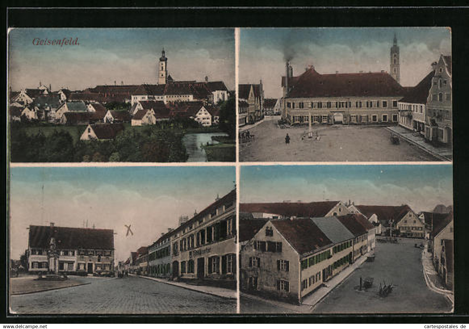 AK Geisenfeld, Ortsansichten mit Kirche