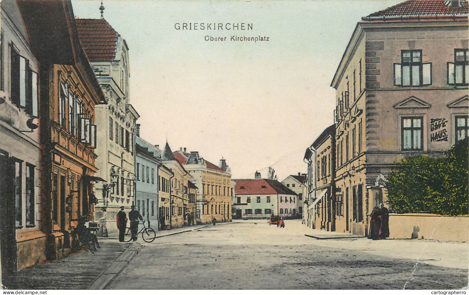 AK Grieskirchen SOberer Kirchenplatz