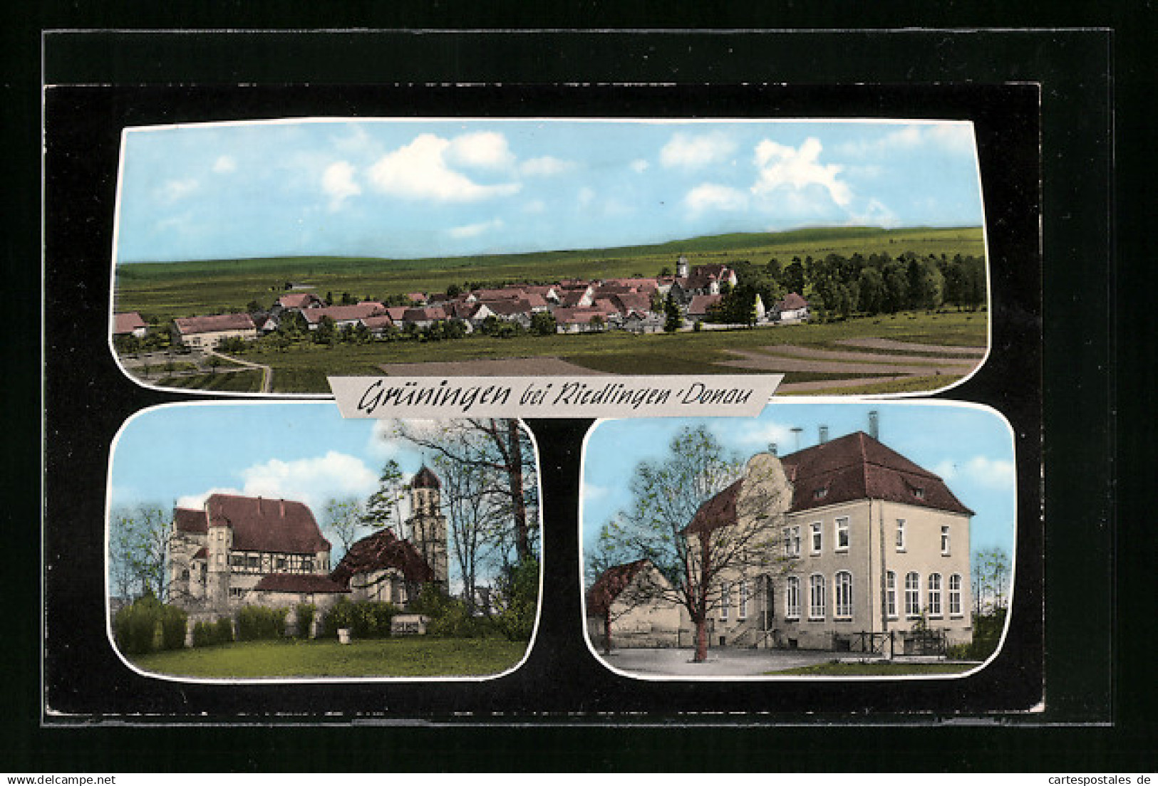 AK Grüningen b. Riedlingen / Donau, Schloss, Gebäudeansicht, Totale