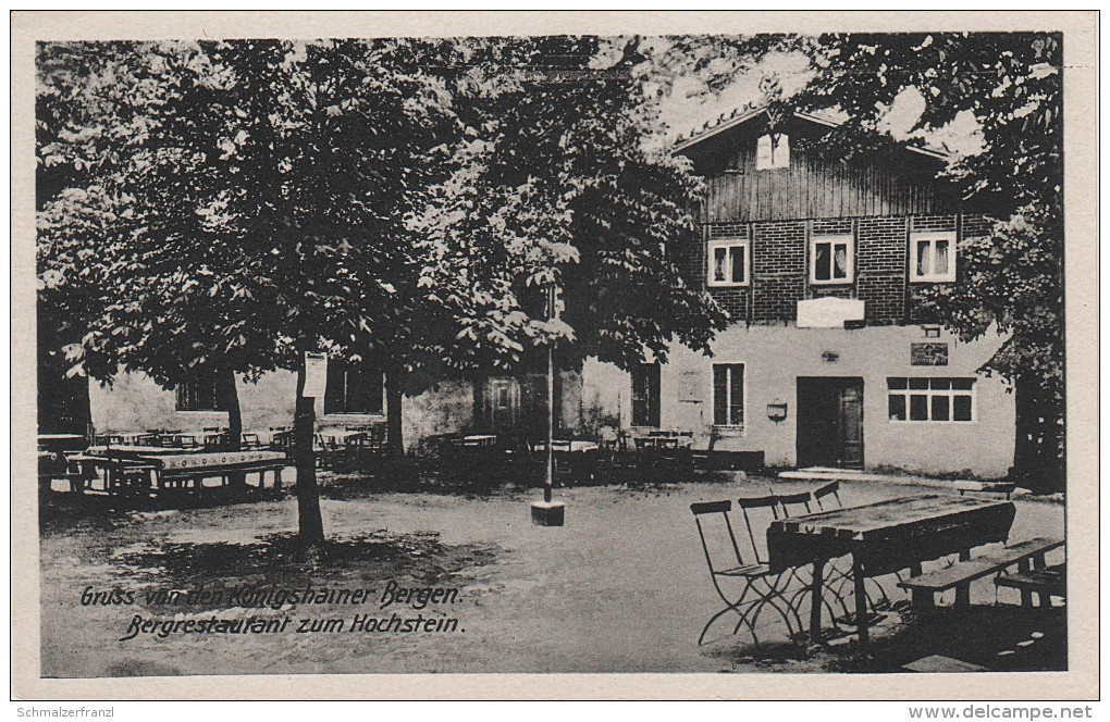 AK Gruss Königshainer Berge Königshain Restaurant Baude Hochstein bei Görlitz Reichenbach Vierkirchen Kodersdorf