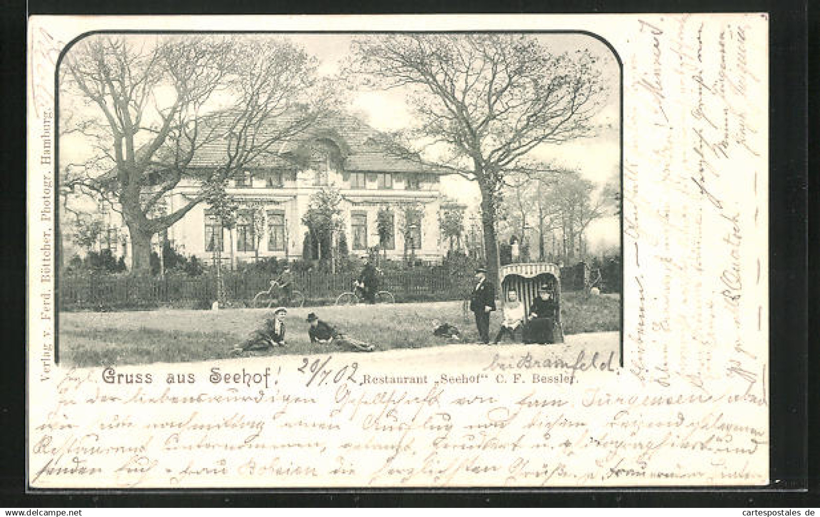 AK Hamburg-Bramfeld, Restaurant Seehof, Inh. C. F. Bessler