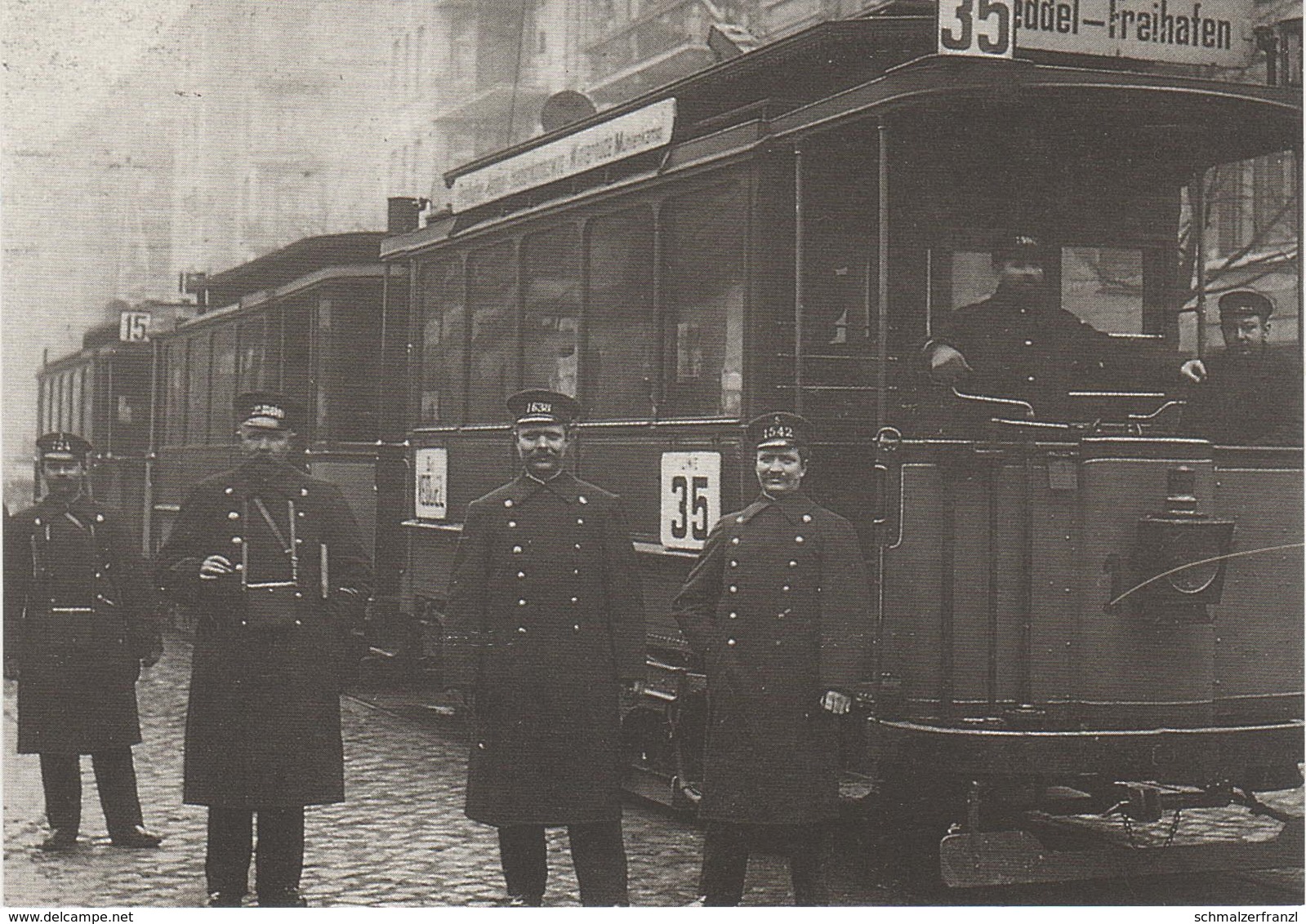 AK Hamburg vor 1912 Hamburger Verkehr Straßenbahn Linie 35 Veddel Freihafen a Wilhelmsburg Grasbrook Repro Neudruck