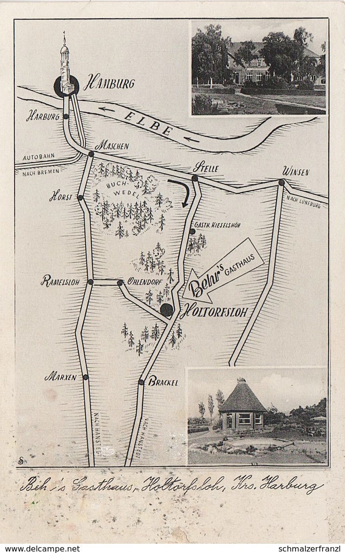 AK Holtorfsloh Gasthaus Pensionshaus Behr a Seevetal Marxen Brackel Ohlendorf Ramelsloh Stelle Winsen Maschen Horst