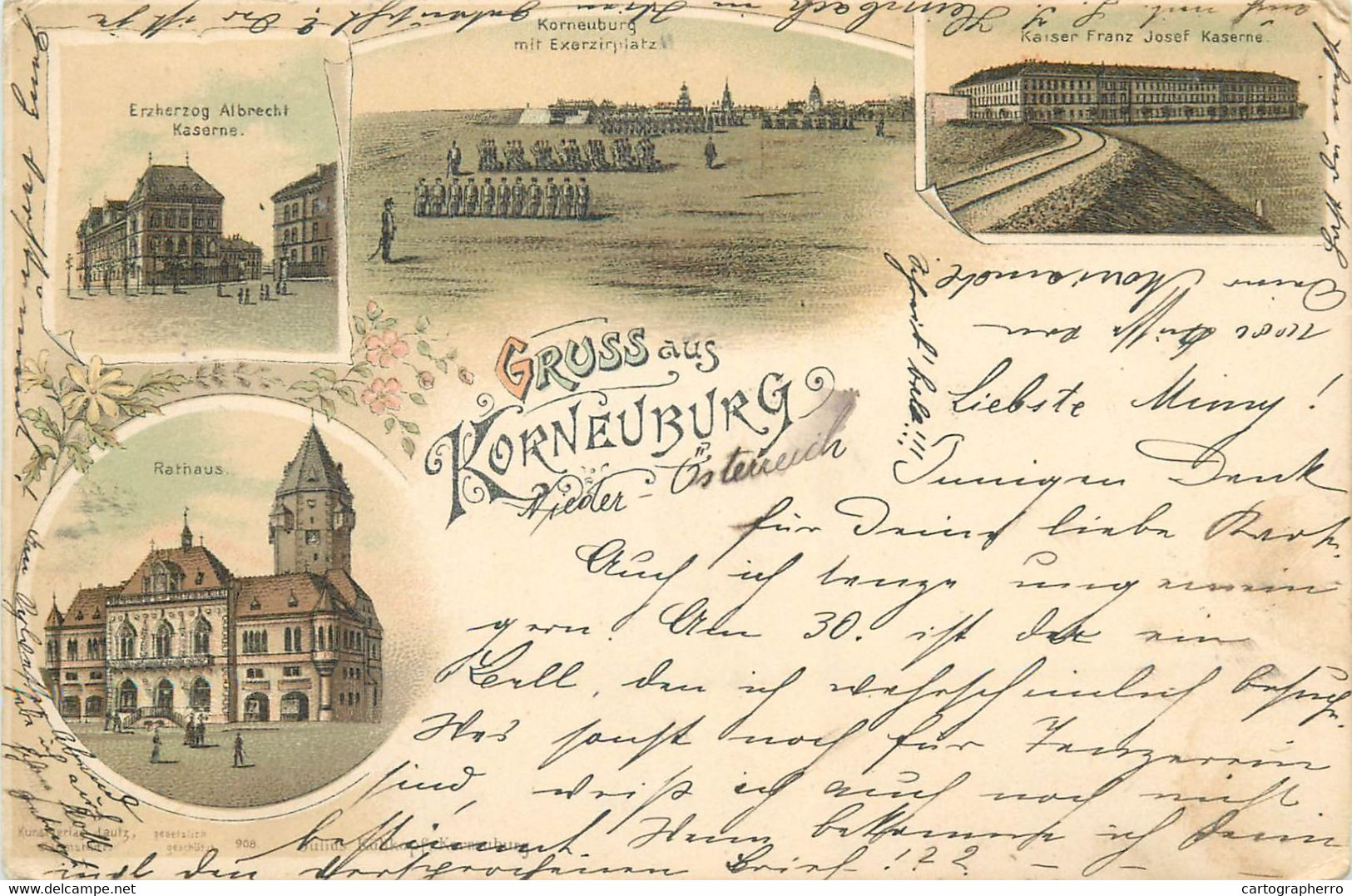 AK KORNEUBURG Austria Litho 1896