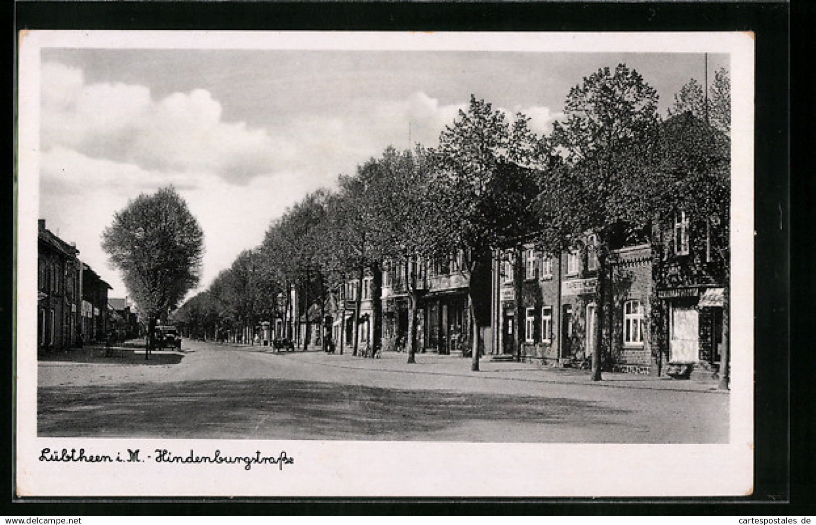 AK Lübtheen i. M., Partie in der Hindenburgstrasse