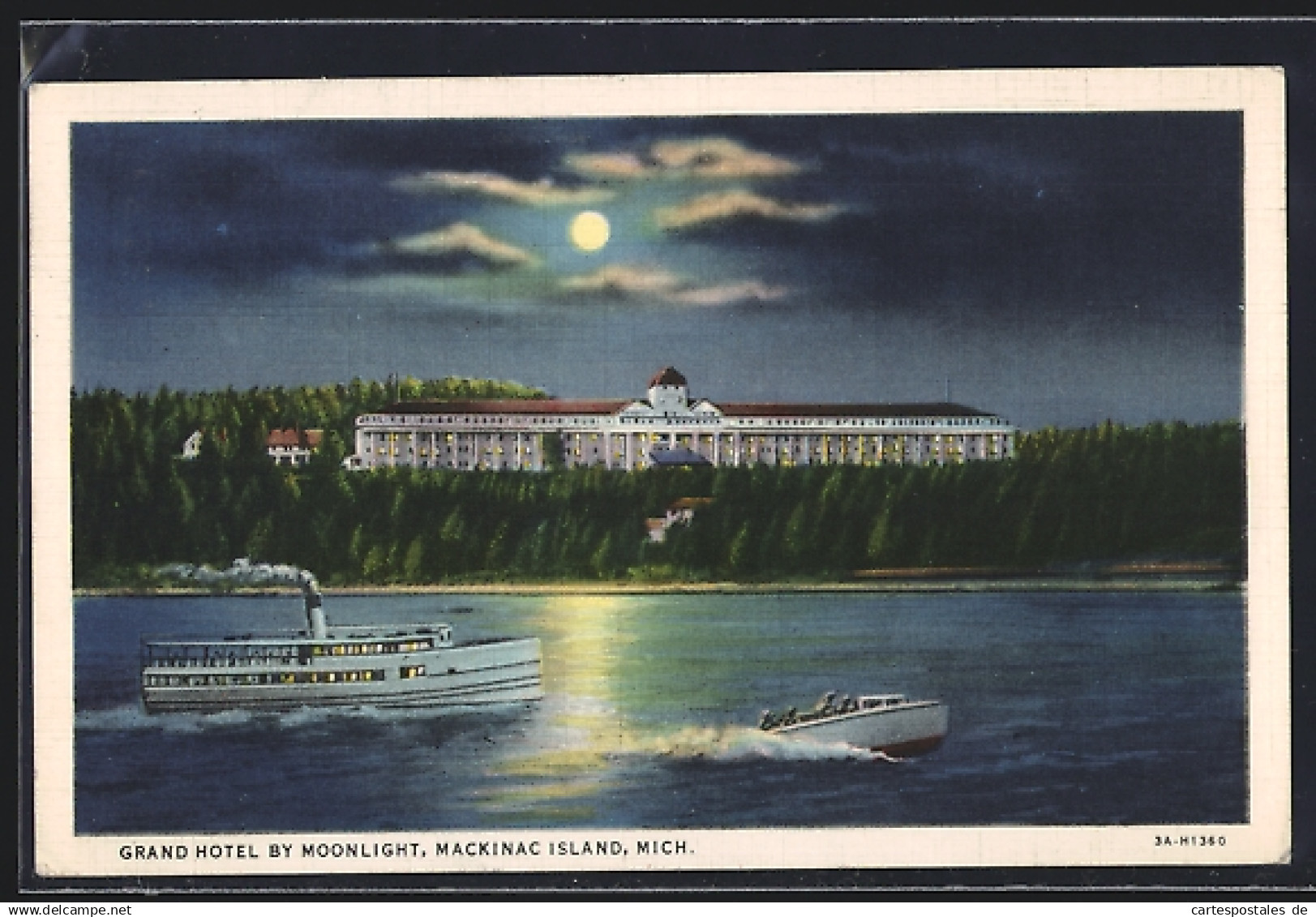 AK Mackinac Island, MI, Grand Hotel by Moonlight