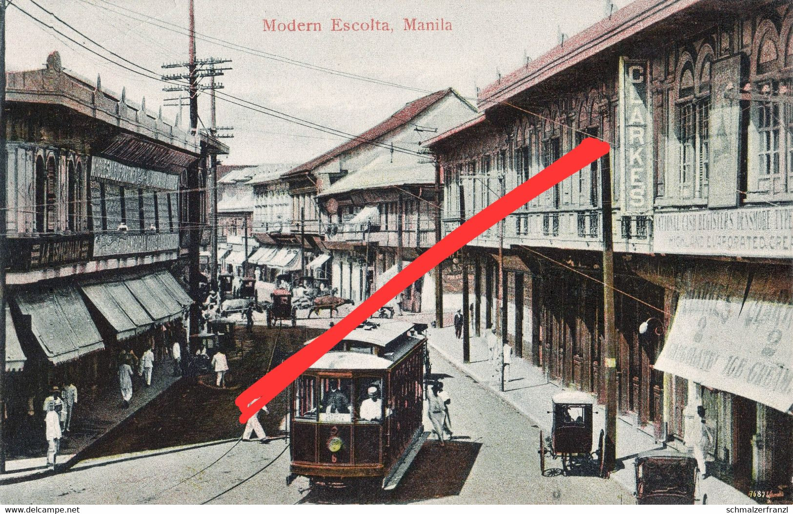 AK Manila Modern Escolta Restaurant Hotel Bank Tram Tramway Electrico Philippinen Philippines Filipinas Asie Asia Asien