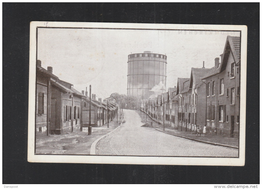 AK Neunkirchen Saarbrückerstrasse mit Gasometer vor der Explosion