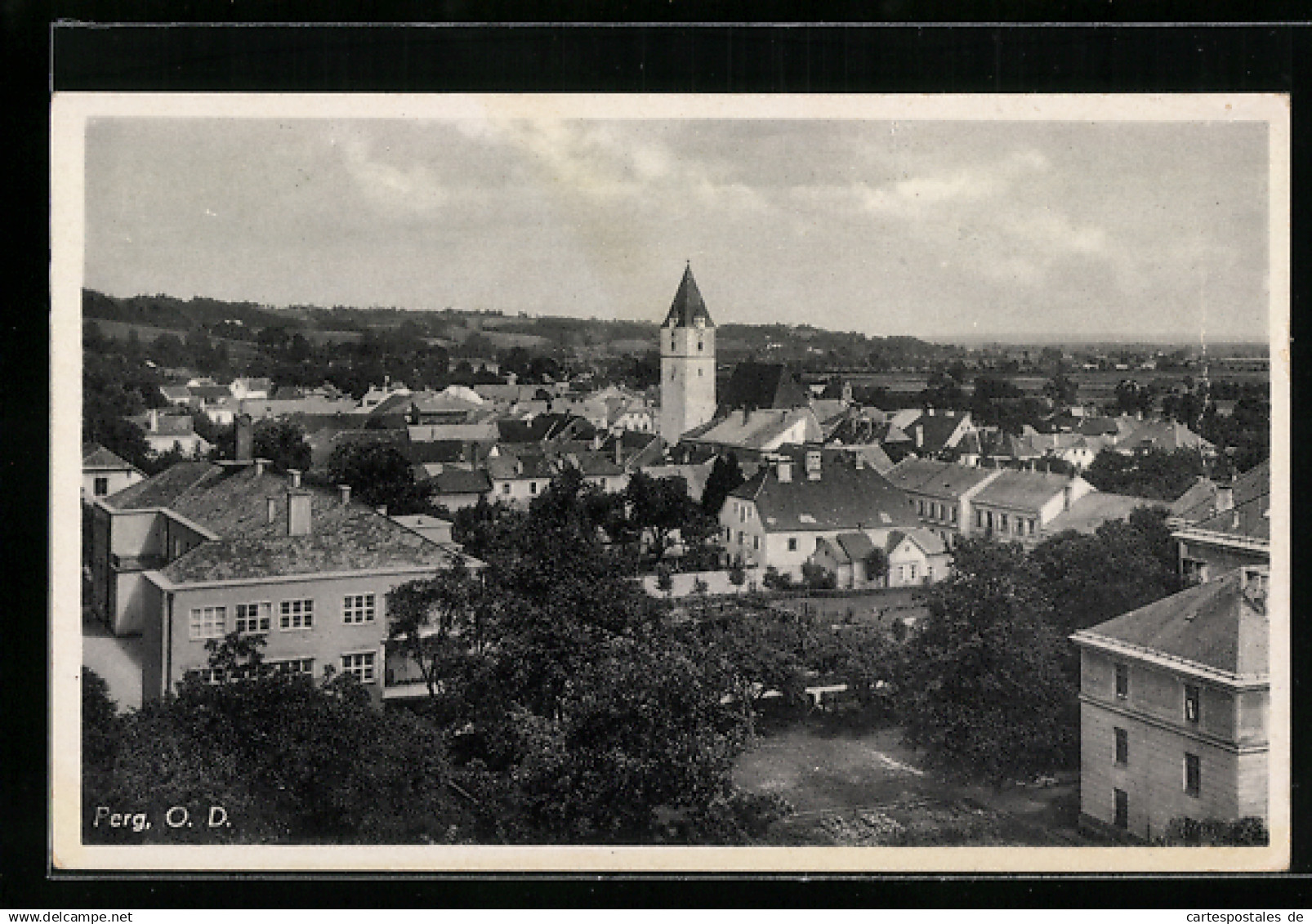 AK Perg, Ortsansicht mit Kirche