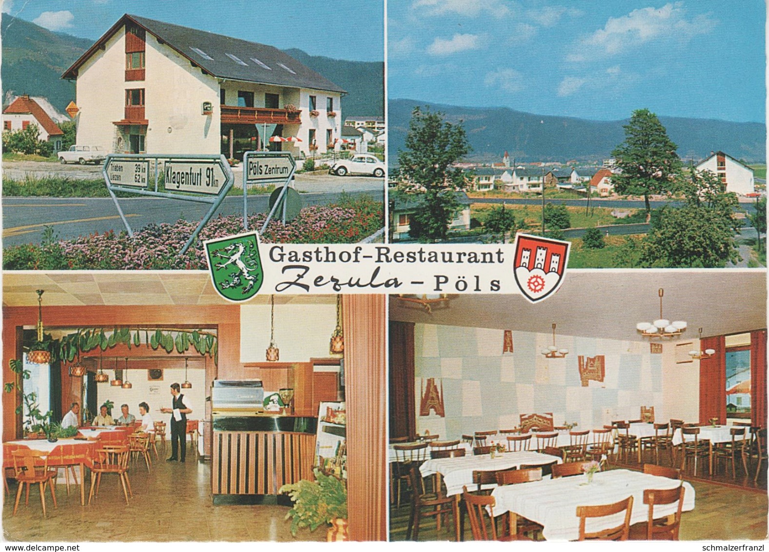 AK Pöls Gasthof Restaurant Zezula a Enzersdorf Mauterndorf Sankt St Peter Georgen Oswald Judenburg Zeltweg Steiermark