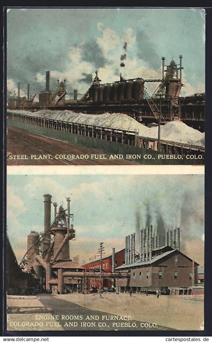 AK Pueblo, CO, Steel Plant, Colorado Fuel and Iron Co., Engine Rooms and Furnace