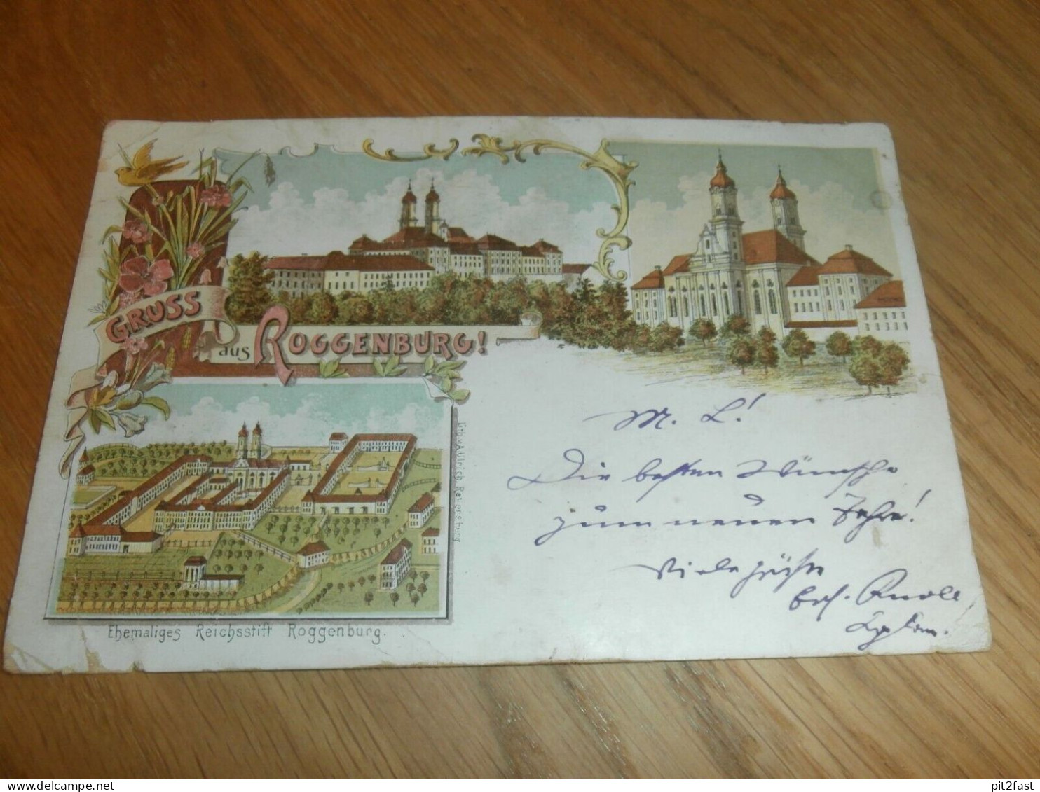 AK Roggenburg in Bayern , 1897 , Litho , Ansichtskarte !!!