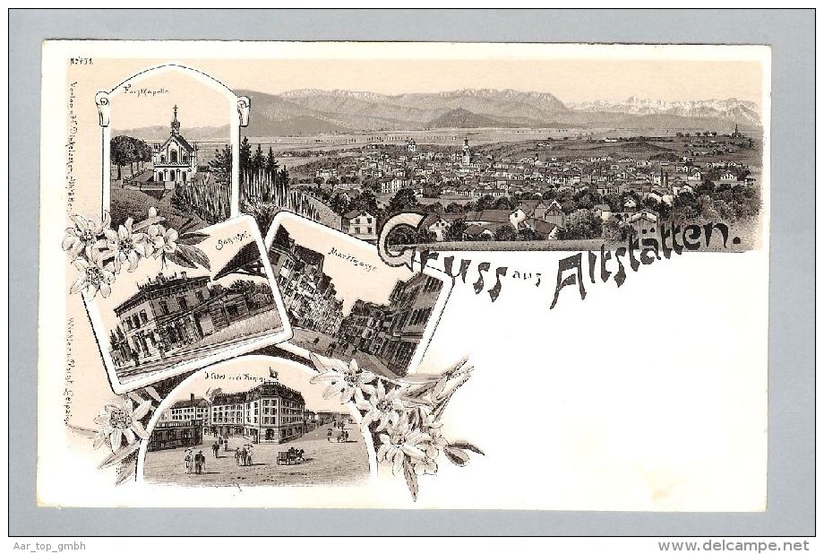 AK SG Altstätten ungebr. Litho H.Dinkelacker #471