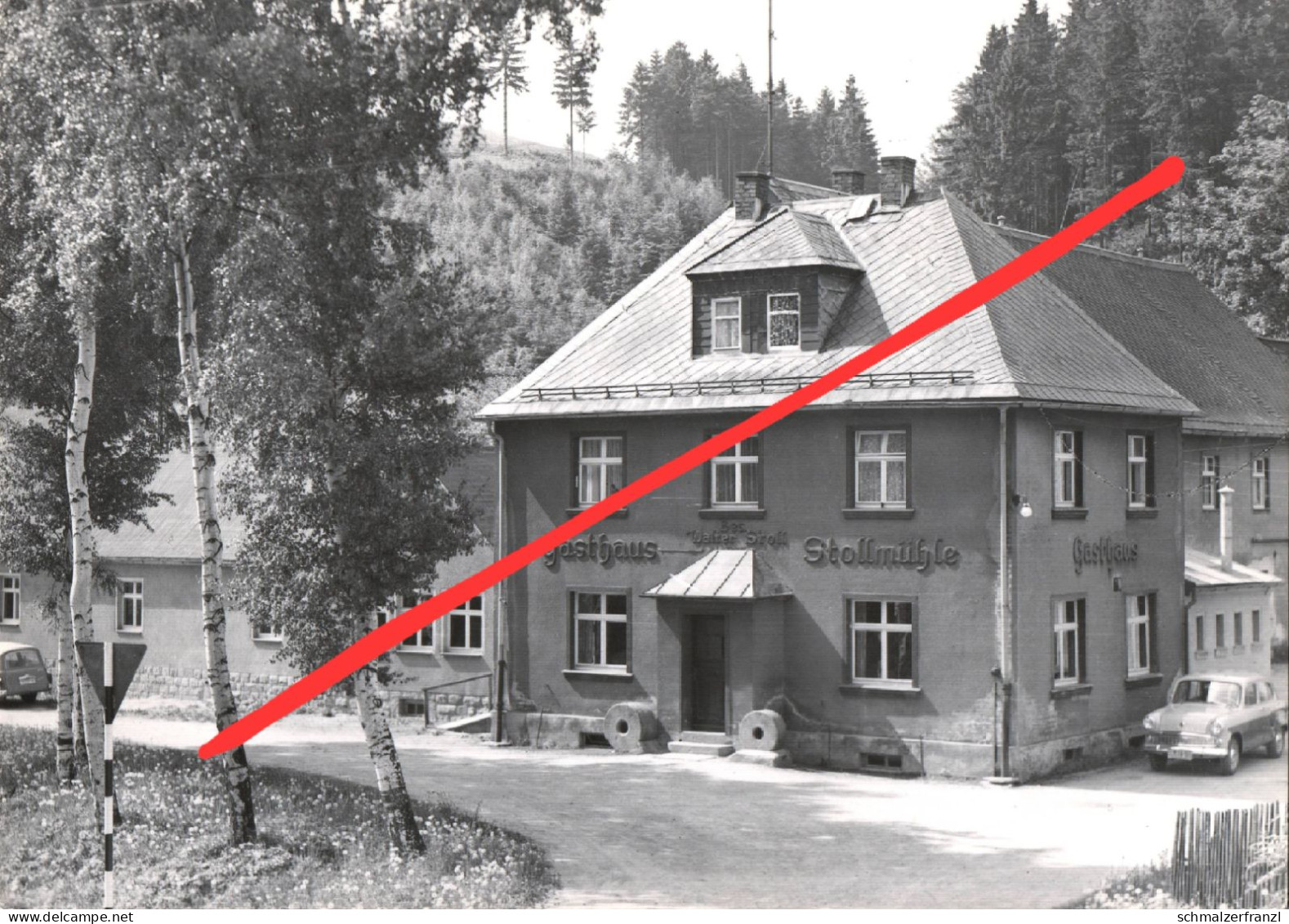 AK Stützengrün Gasthof Stollmühle Steinberg Schönheide Hundshübel Lichtenau Eibenstock Auerbach Erzgebirge Vogtland DDR