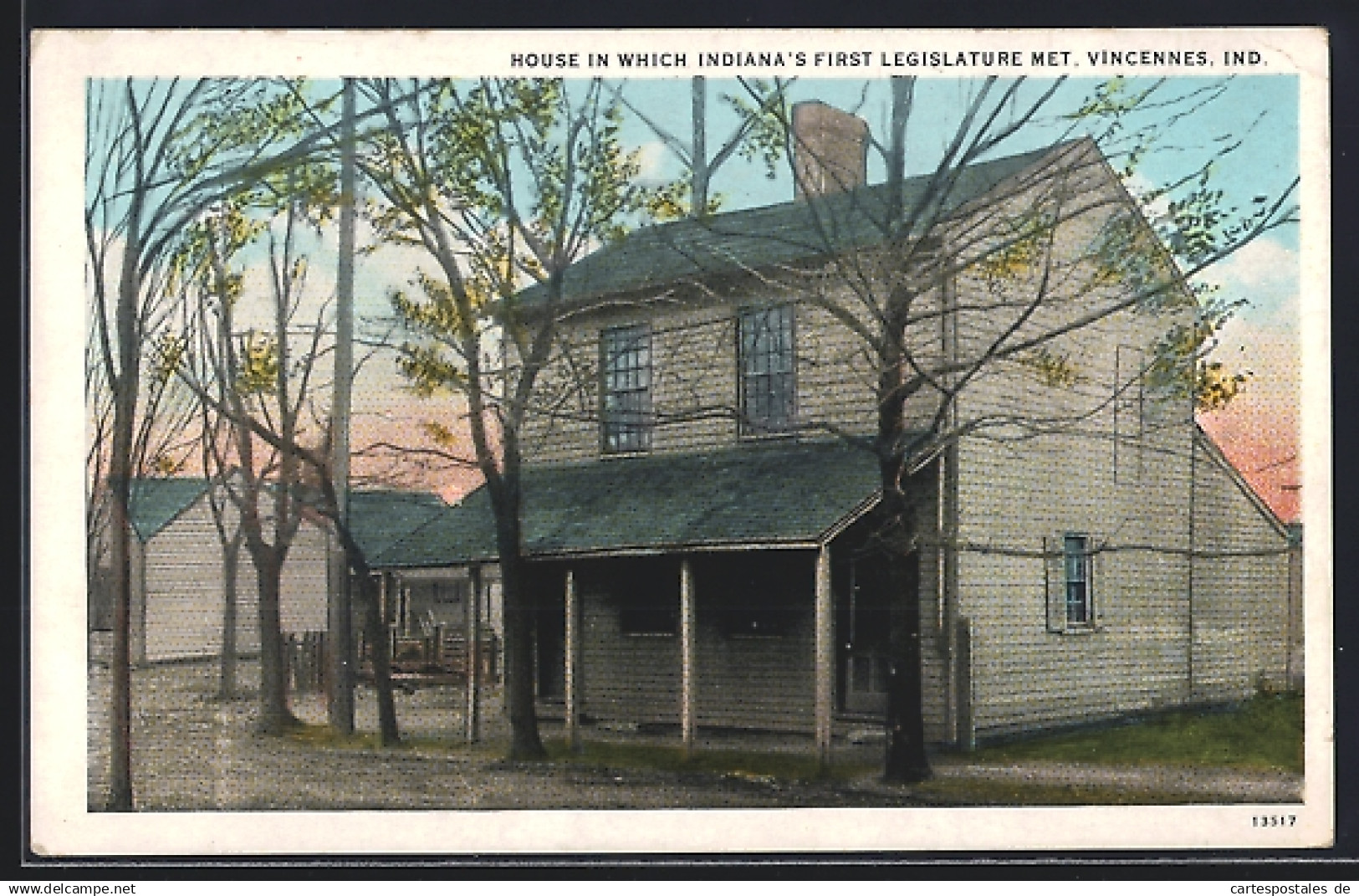 AK Vincennes, IN, House in which Indiana`s first Legislature met