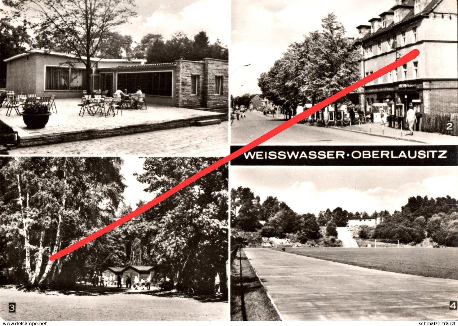 AK Weißwasser Oberlausitz Tierpark Cafe Muskauer Straße Pionierlager Philipp Müller Stadion a Gablenz Bad Muskau DDR