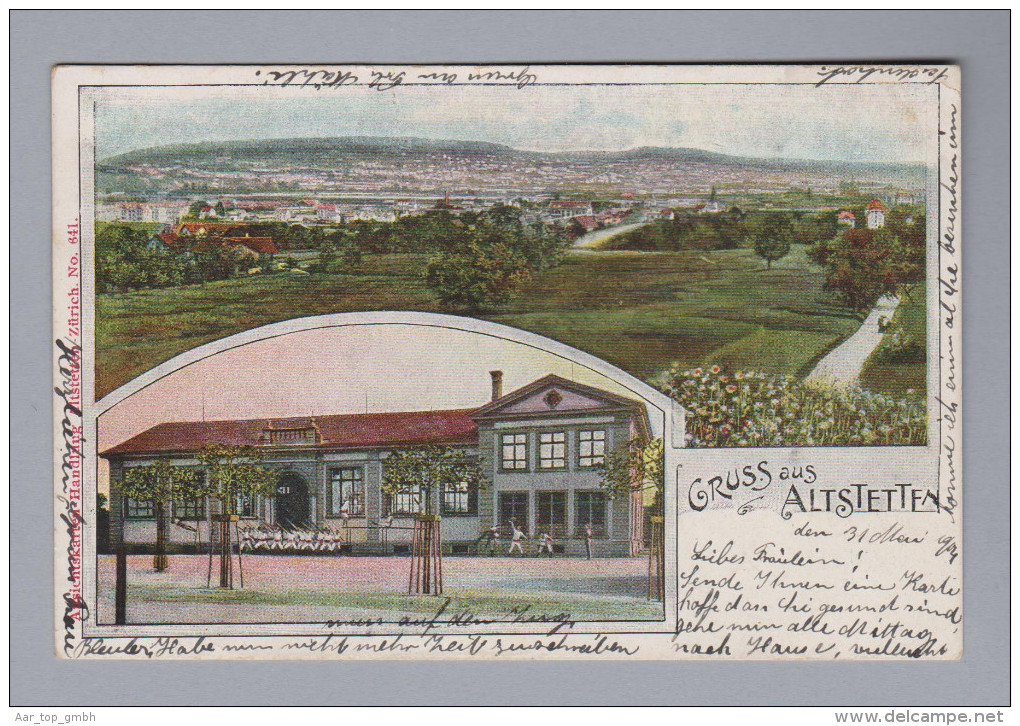 AK ZH ALTSTETTEN 1904-05-31 Altstetten Litho AK Handlung #641