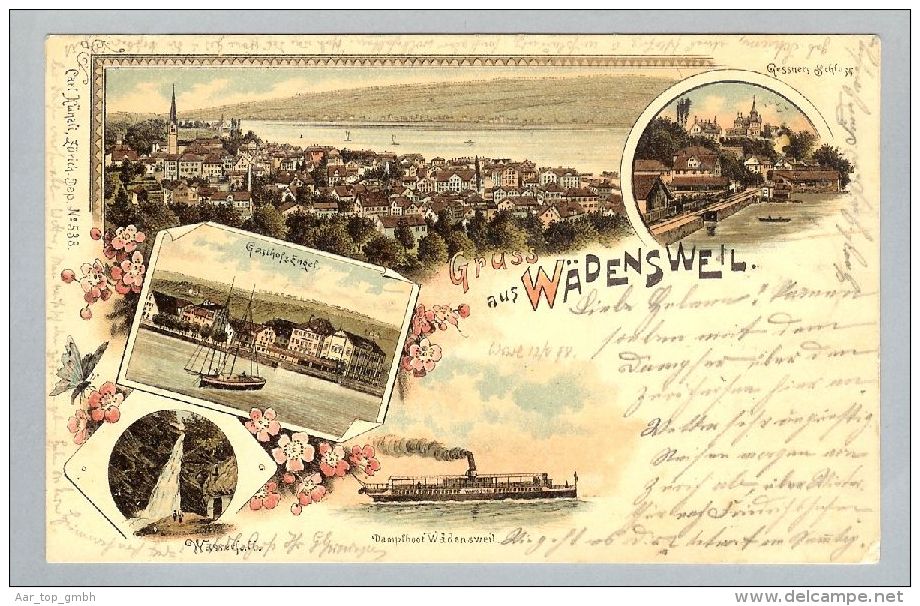 AK ZH  Wädenswil 1898-05-12 Litho C.Künzli # 538