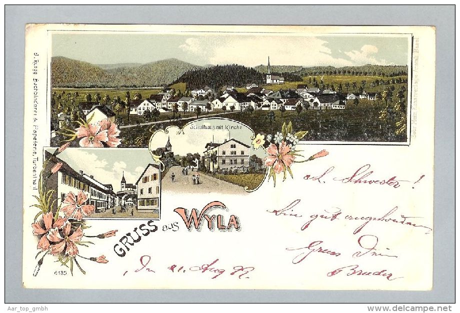 AK ZH Wila 1899-08-22 Litho Gebr. Metz # 6135