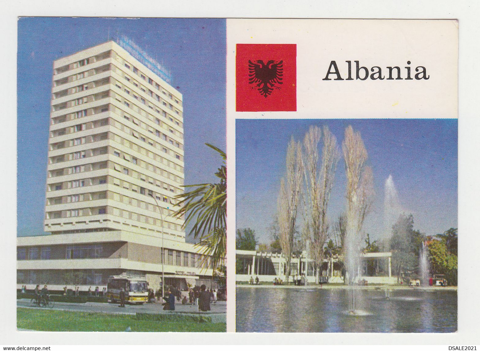 Albania Albanien Albanie TIRANA Double View 1990s Photo Postcard RPPc CPA (8185)