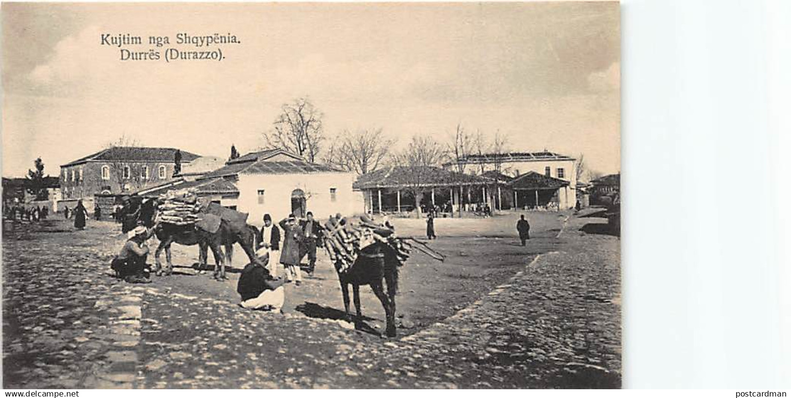 ALBANIA - Durres - The market square.