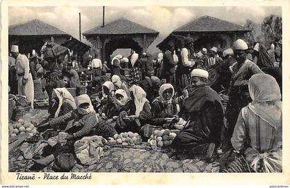 ALBANIA - Tirana - The market square.