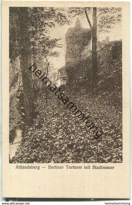 Altlandsberg - Berliner Torturm mit Stadtmauer 30er Jahre