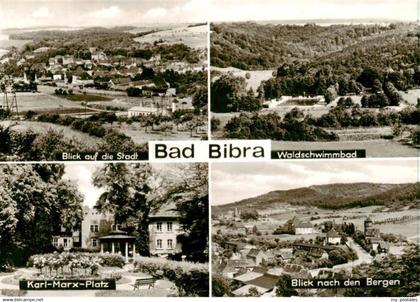 73962613 Bad Bibra Stadtblick Waldschwimmbad Karl Marx Patz Panorama