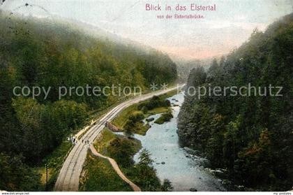 43348268 Bad Koestritz Blick von der Elstertalbruecke ins Elstertal