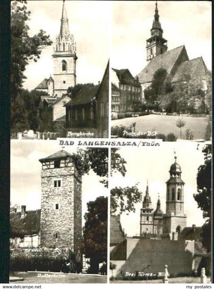 70102750 Bad Langensalza Bad Langensalza Kirche Platz Turm x 1960