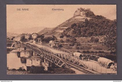 Bad Münster am Stein Ebernburg  Die Nahe ( attelage pont gare chemin de fer en arriere plan 57067)