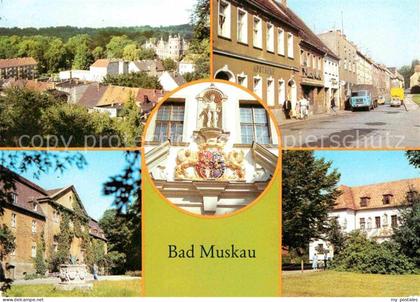 72631961 Bad Muskau Oberlausitz Wappen am Alten Schloss Moorbad  Bad Muskau