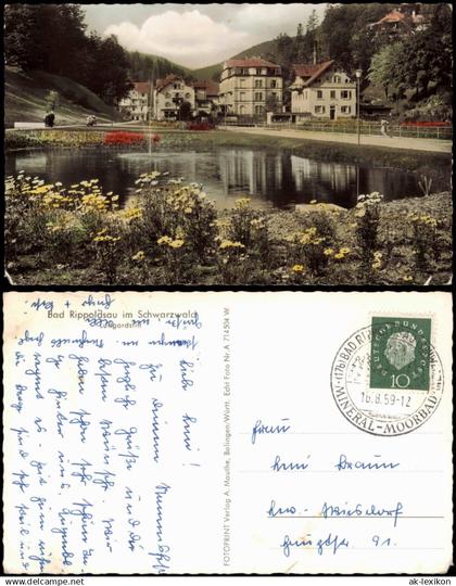 Bad Rippoldsau-Bad Rippoldsau-Schapbach Luftgardstift Colorfoto AK 1959