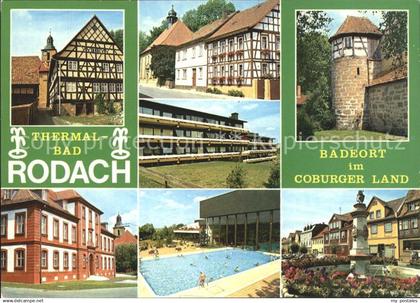 72007541 Rodach Bad Thermalbad Fachwerkhaus Schwimmbad Marktbrunnen Turm