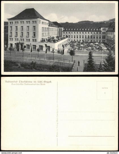 Ansichtskarte Oberschlema-Bad Schlema Kurhaus 1938