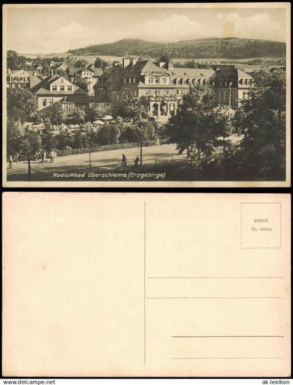 Ansichtskarte Oberschlema-Bad Schlema Partie am Kurhaus 1932