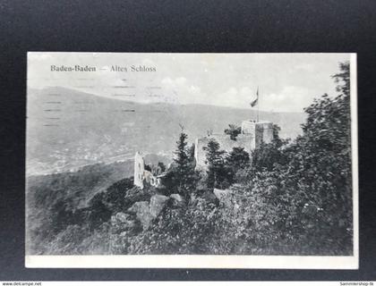 AK Baden-Baden - Altes Schloss - Feldpost Reserve Lazarett Baden Baden 1916