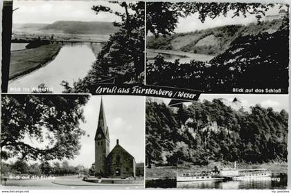 70133343 Fuerstenberg Weser Fuerstenberg Weser Kirche Schule Schloss Fuerstenber