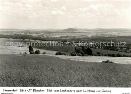 73031645 Boernchen Bannewitz Blick vom Lerchenberg nach Luchberg und Geising