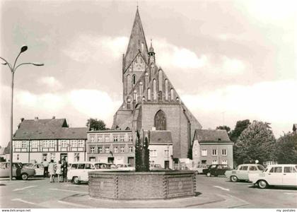 72728604 Barth Marktplatz Brunnen St Marien Kirche Barth