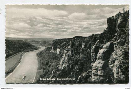 AK 050735 GERMANY - Sächs. Schweiz - Bastei mit Elbtal