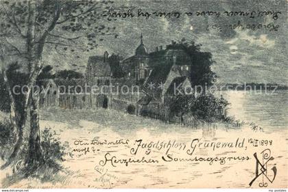 43206848 Grunewald Berlin Jagdschloss Grunewald Zeichnung