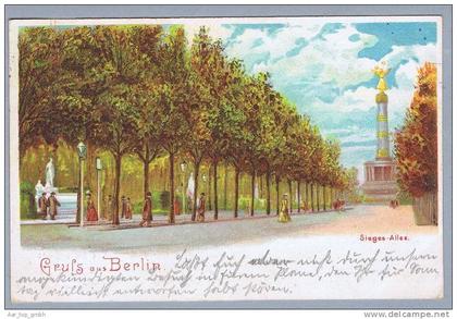 Be Berlin 1906-09-15 Litho Sieges-Allee