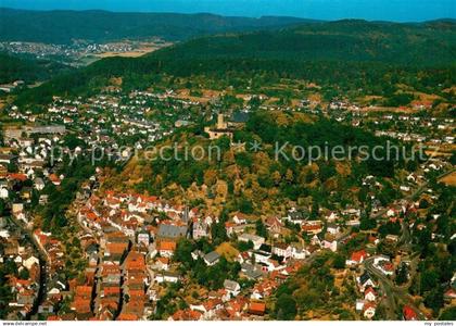 73214350 Biedenkopf Zentrum mit Schloss Fliegeraufnahme Biedenkopf